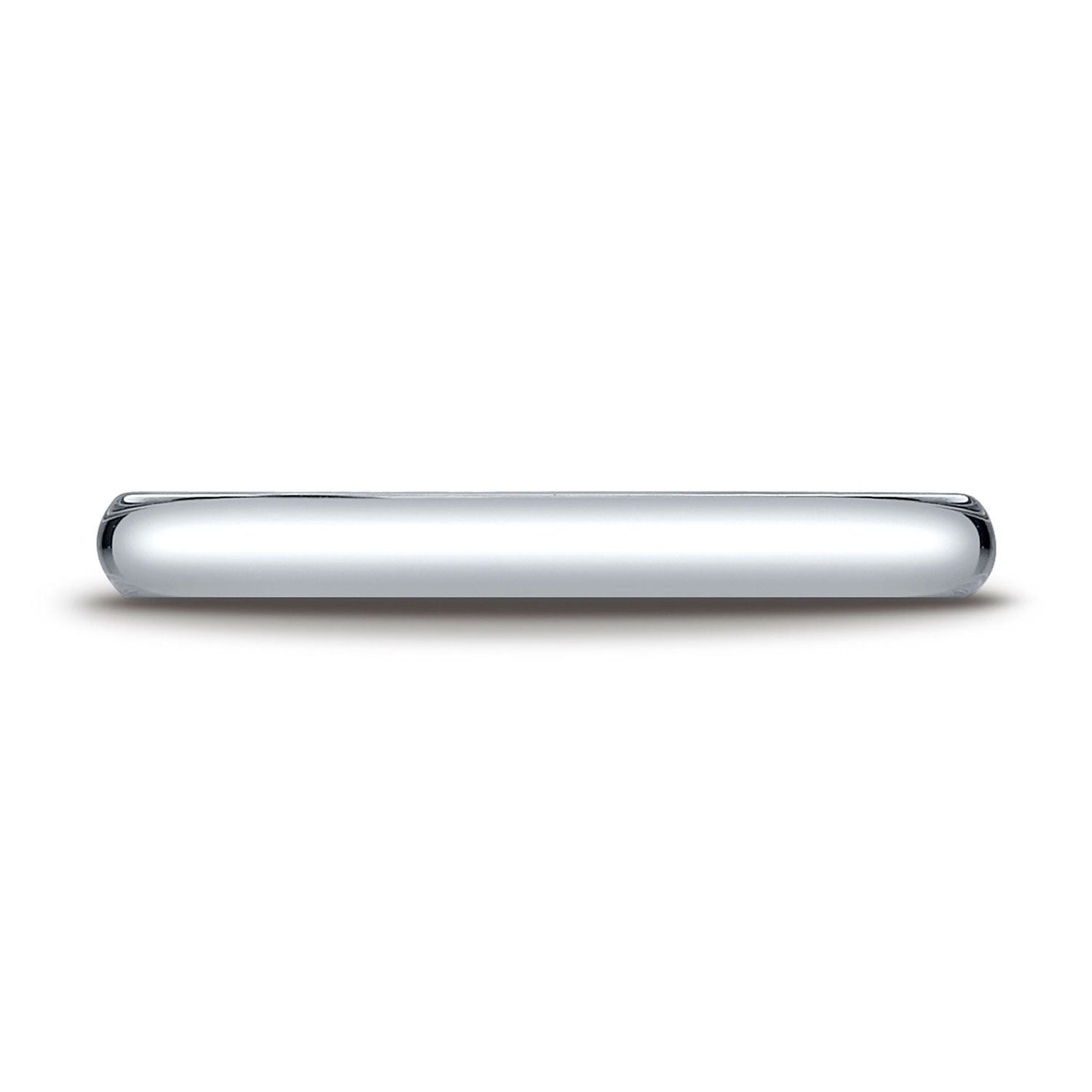 2.5mm Slightly Domed Traditional Oval Wedding Band, in Platinum | RockHer