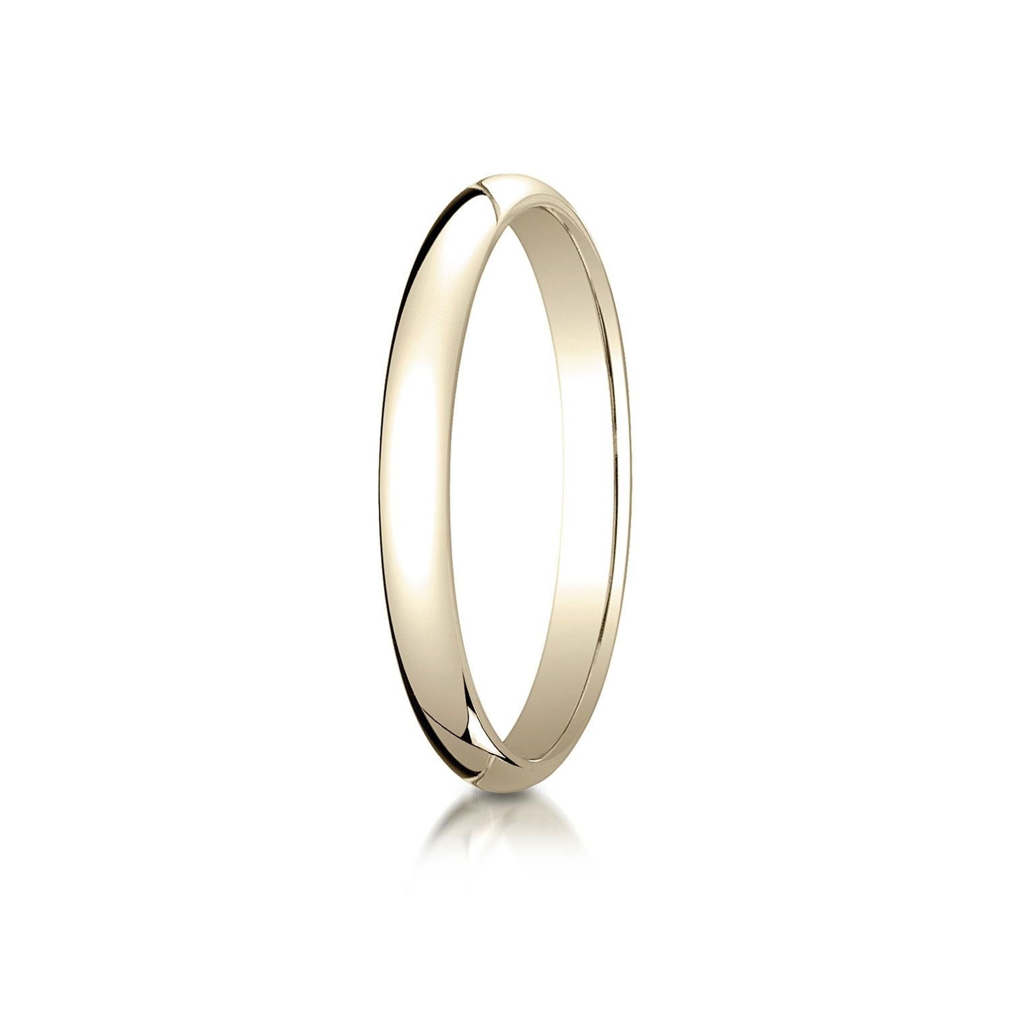 2.5mm Slightly Domed Traditional Oval Wedding Band, in 18K Yellow Gold | RockHer
