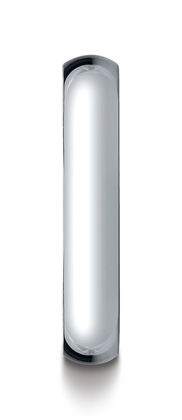 Platinum 4mm Slightly Domed Traditional Oval Ring