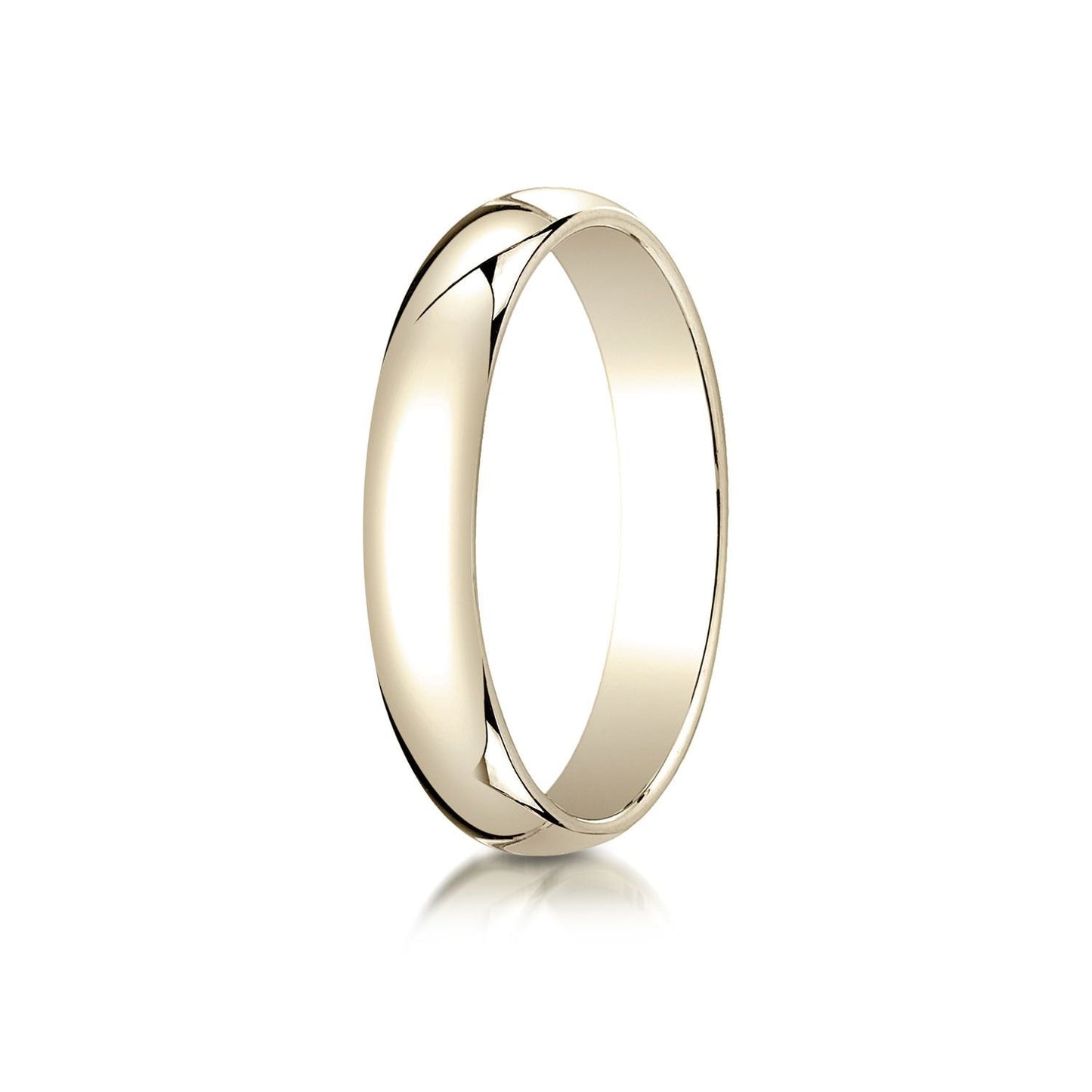 4mm Slightly Domed Traditional Oval Wedding Band, in 14K Yellow Gold | RockHer