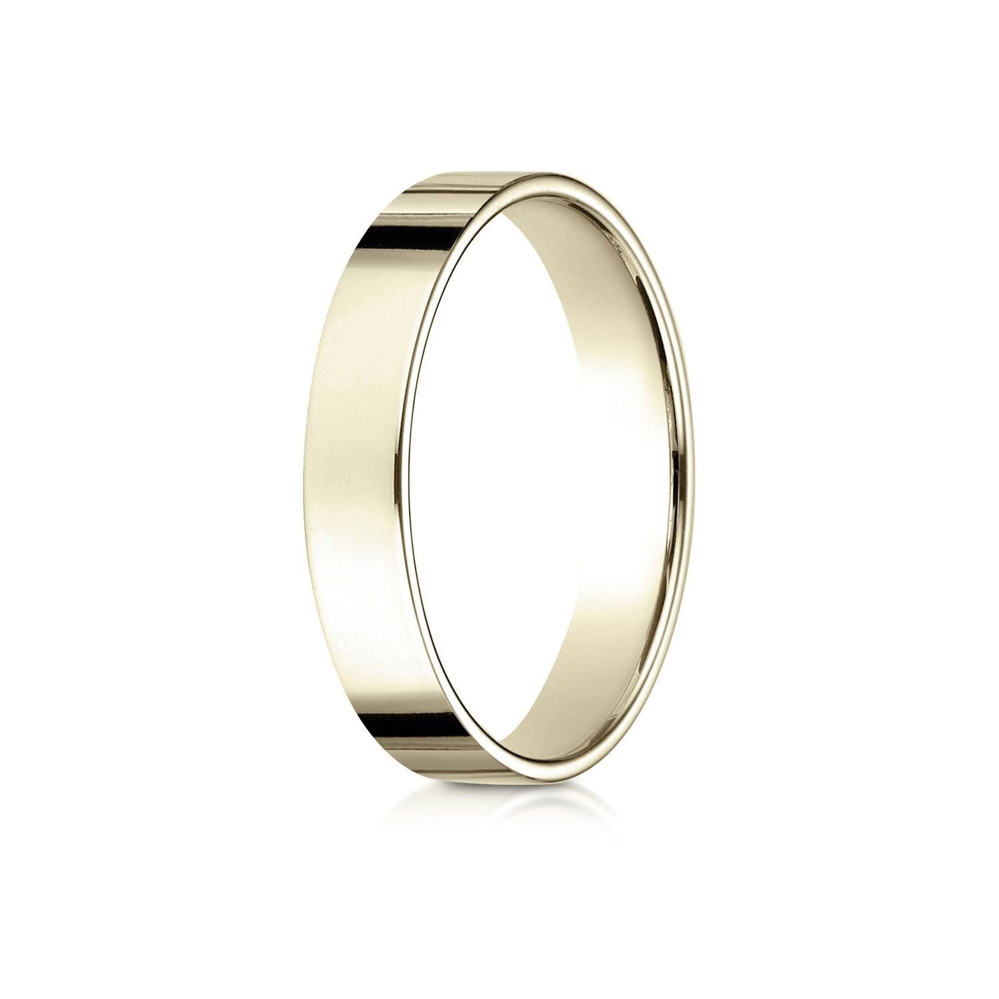4mm Traditional Flat Wedding Band, in 14K Yellow Gold | RockHer