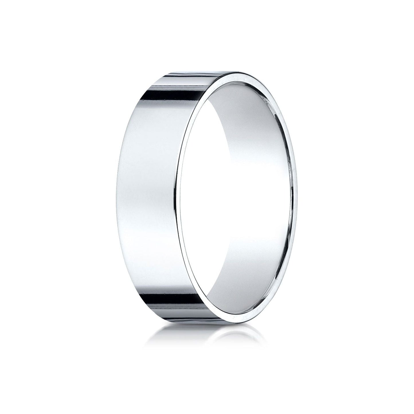 6mm Traditional Flat Wedding Band, in 14K White Gold | RockHer