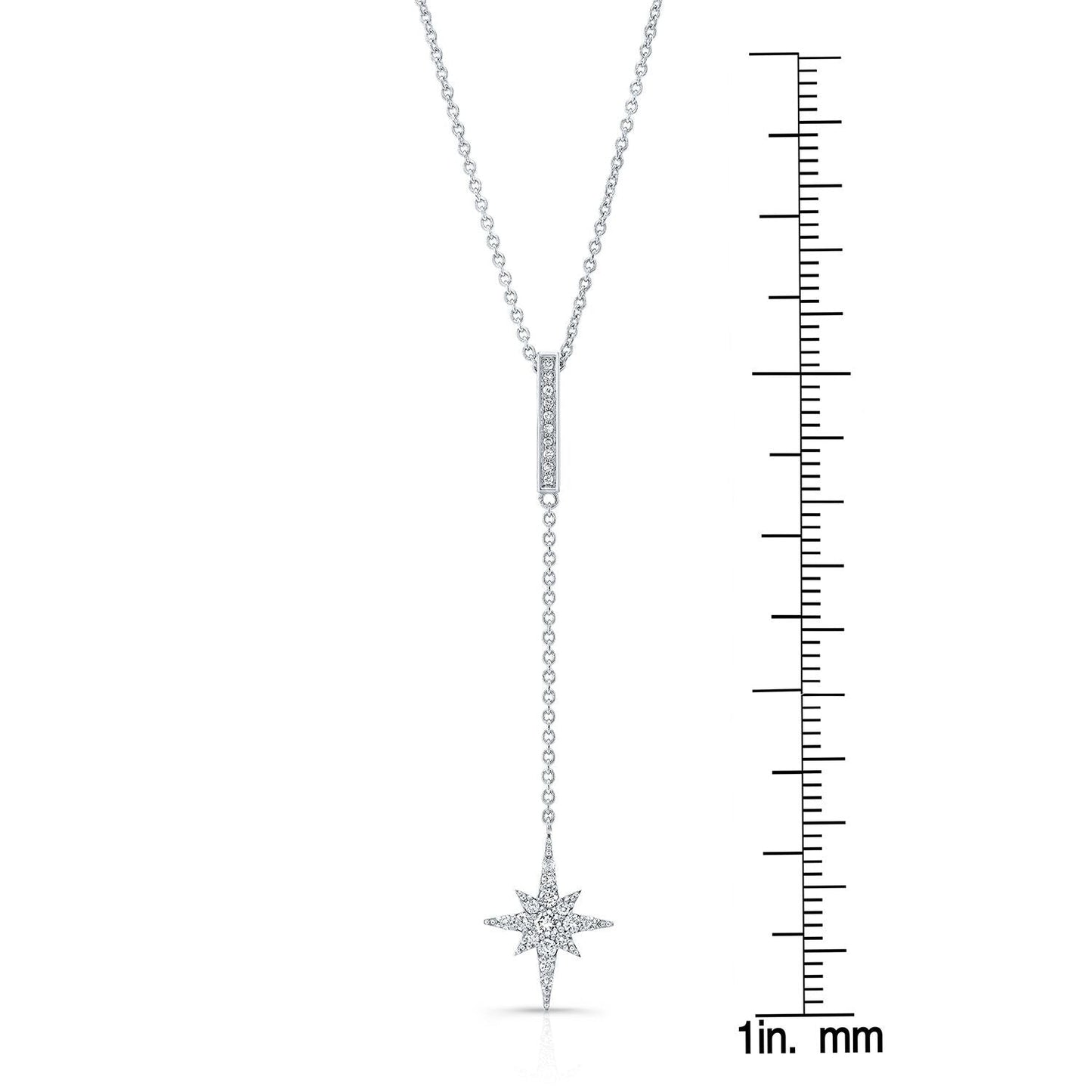 Natural Diamond Round Brilliant Pendant in 14K White Gold – front view | RockHer