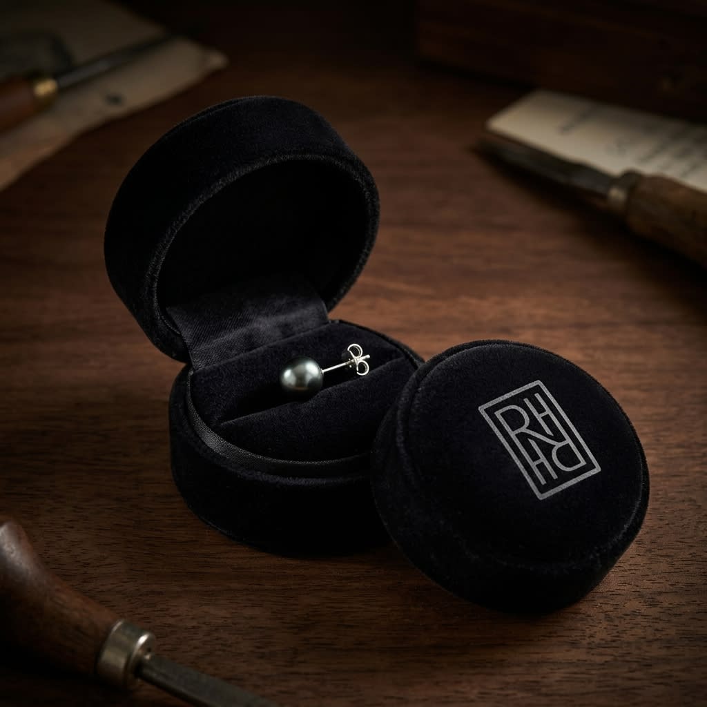 ต่างหูไข่มุกเลี้ยง ตัวเรือนทองคำขาว 14K จาก RockHer