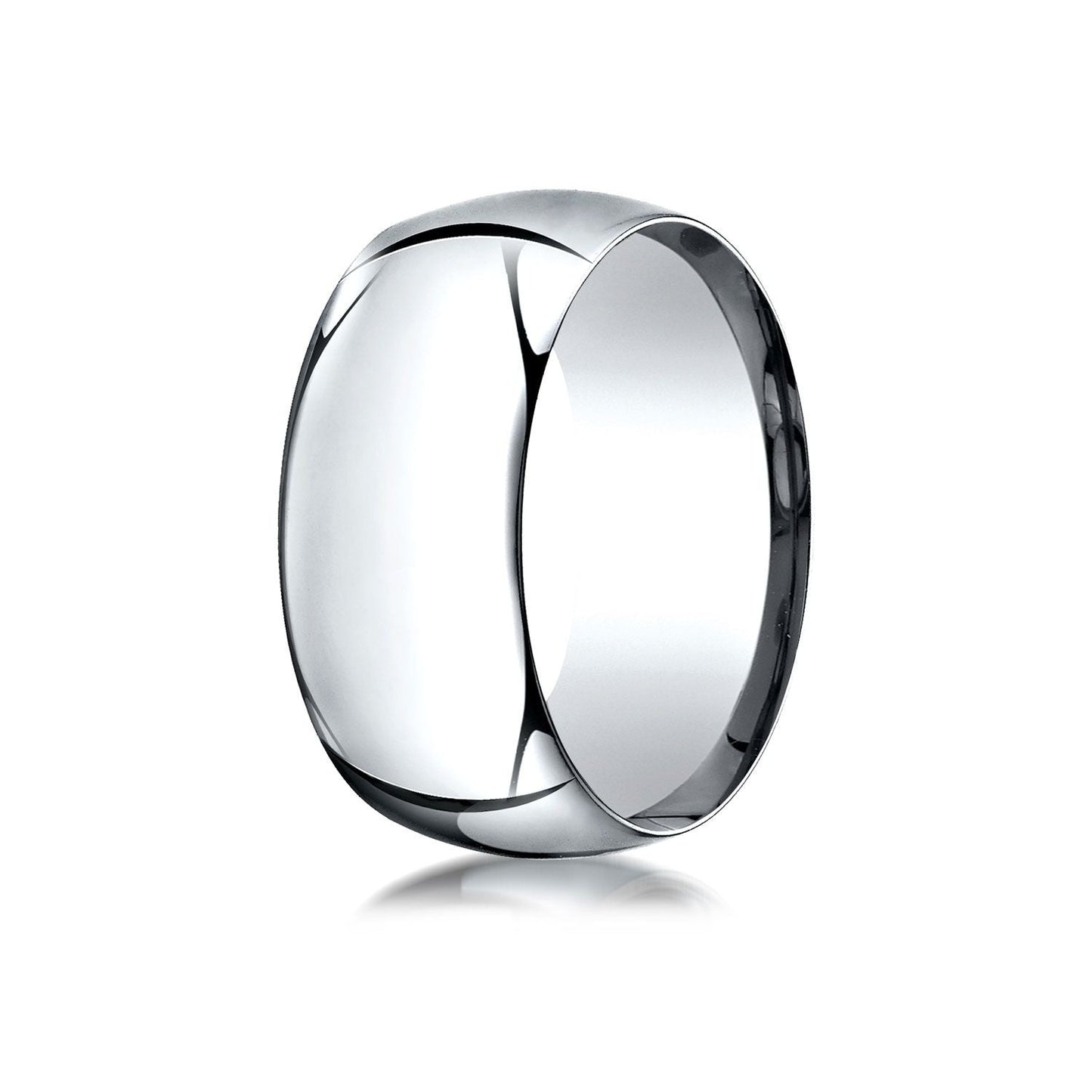 10mm High Dome Comfort-Fit Wedding Band, in 14K White Gold | RockHer