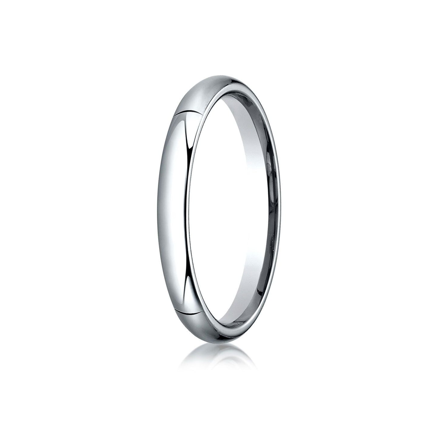3mm High Dome Comfort-Fit Wedding Band, in 18K White Gold | RockHer