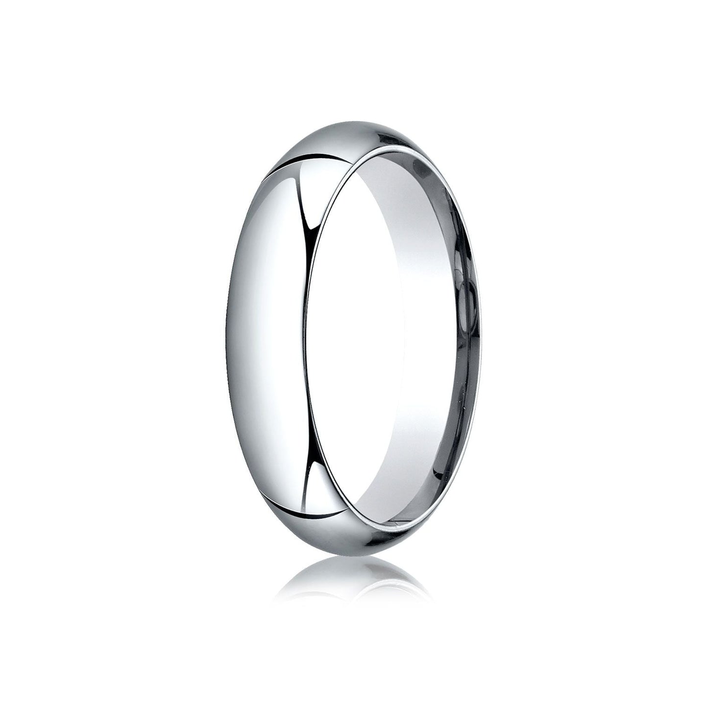 5mm High Dome Comfort-Fit Wedding Band, in 14K White Gold | RockHer