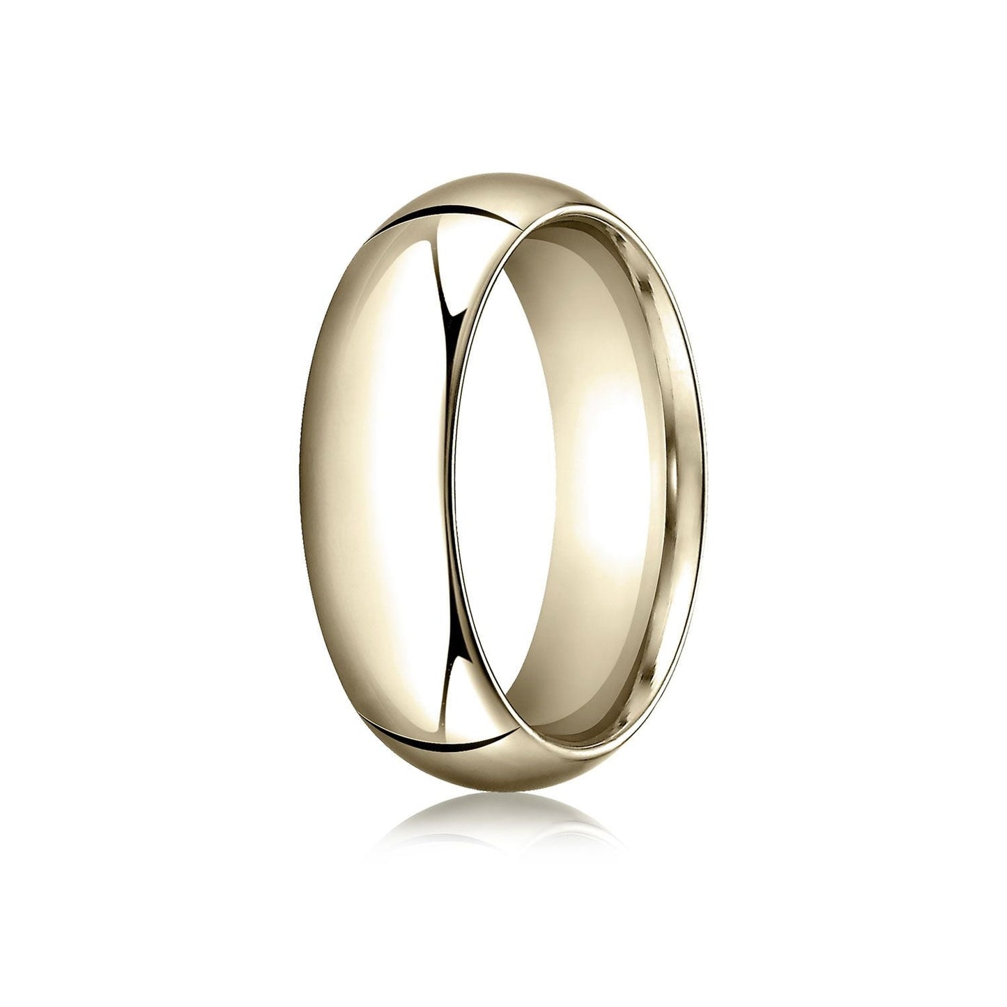7mm High Dome Comfort-Fit Wedding Band, in 14K Yellow Gold | RockHer