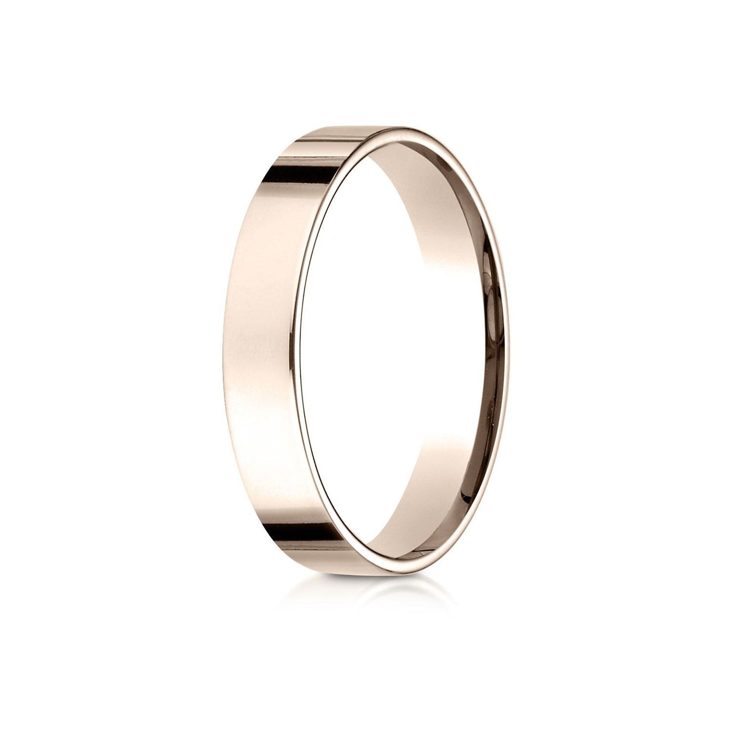 4mm Flat Comfort-Fit Wedding Band, in 14K Rose Gold | RockHer