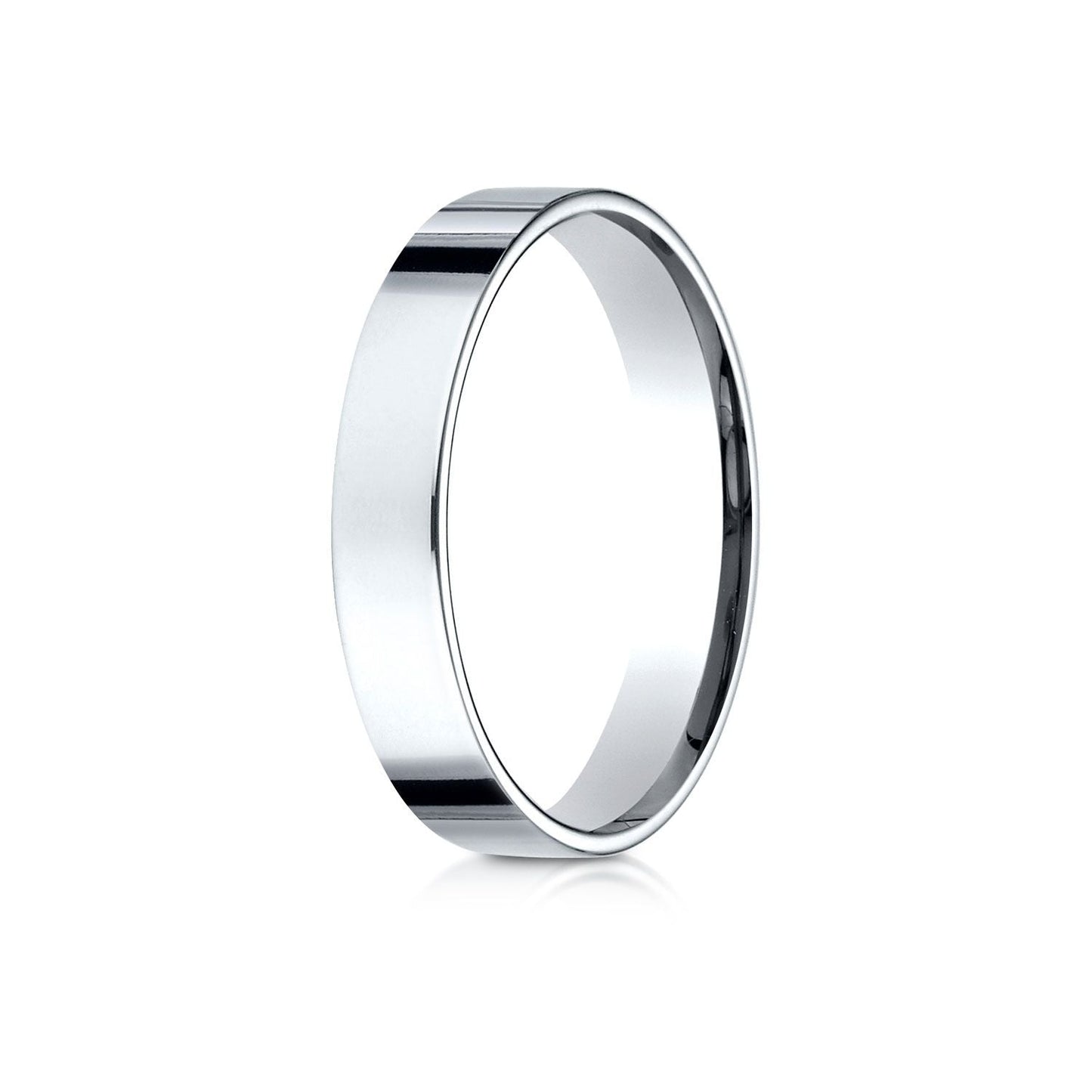 4mm Flat Comfort-Fit Wedding Band, in 14K White Gold | RockHer