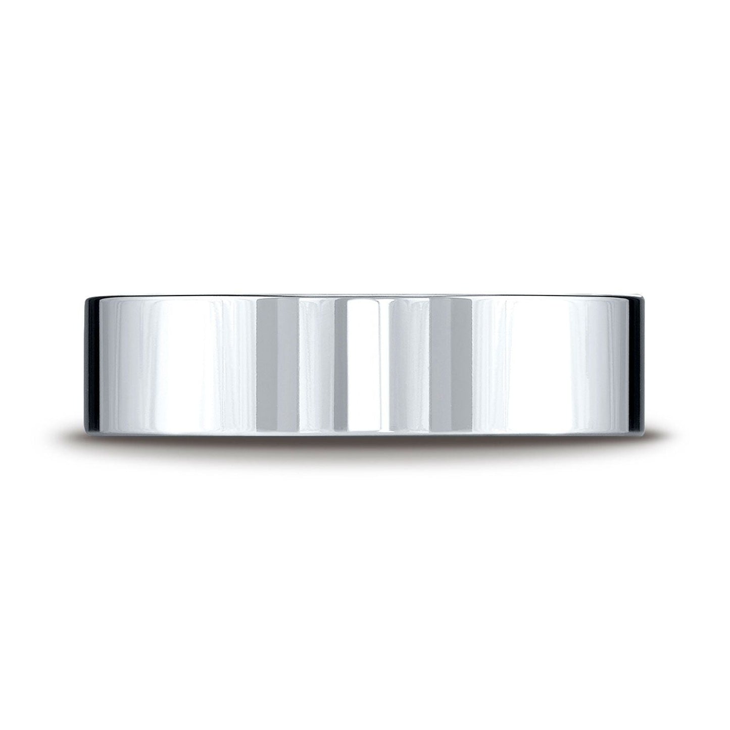 6mm Flat Comfort-Fit Wedding Band, in Platinum | RockHer