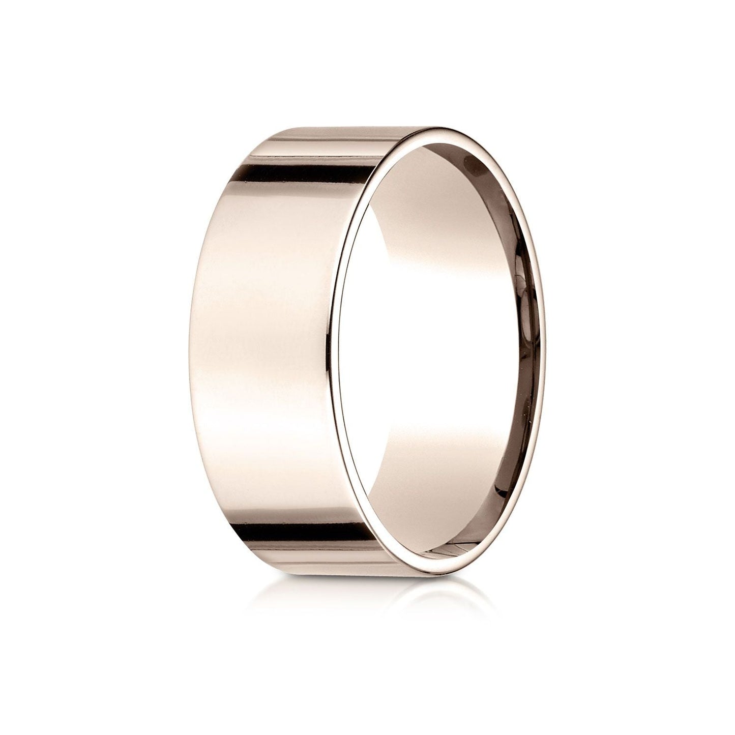 8mm Flat Comfort-Fit Wedding Band, in 14K Rose Gold | RockHer