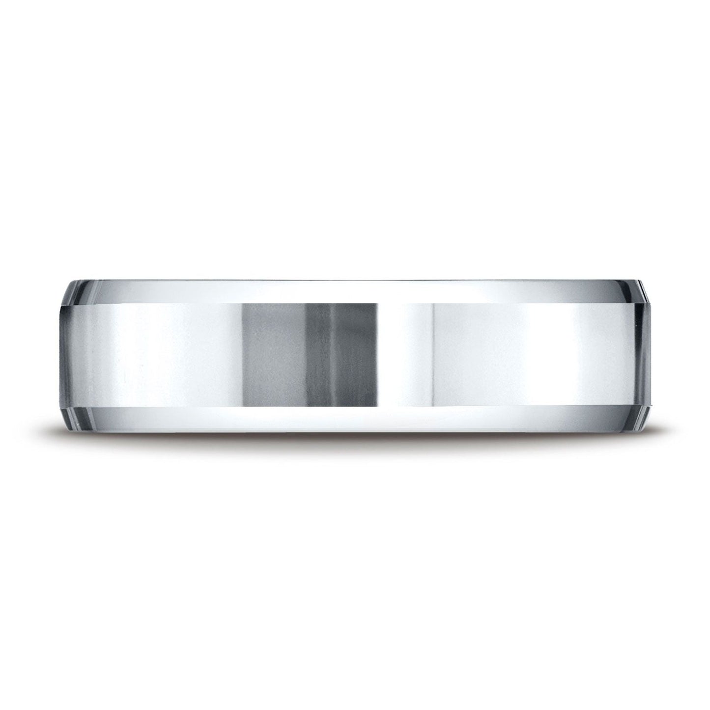 6mm High Polish Carved Wedding Band, in Platinum | RockHer