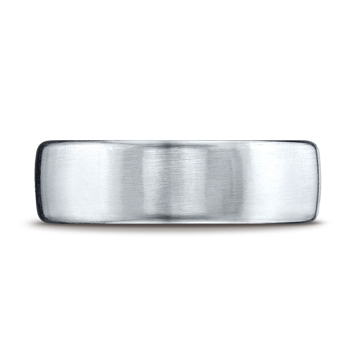 7.5mm Satin Finish Carved Wedding Band, in Platinum | RockHer