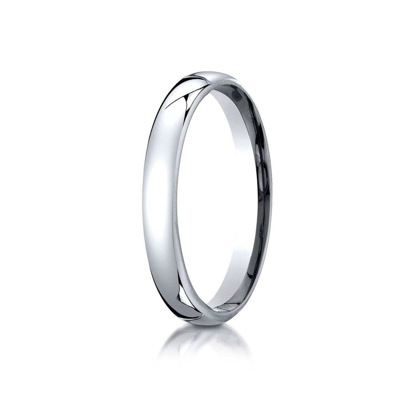 3.5mm Flat Comfort-Fit Wedding Band, in 18K White Gold | RockHer