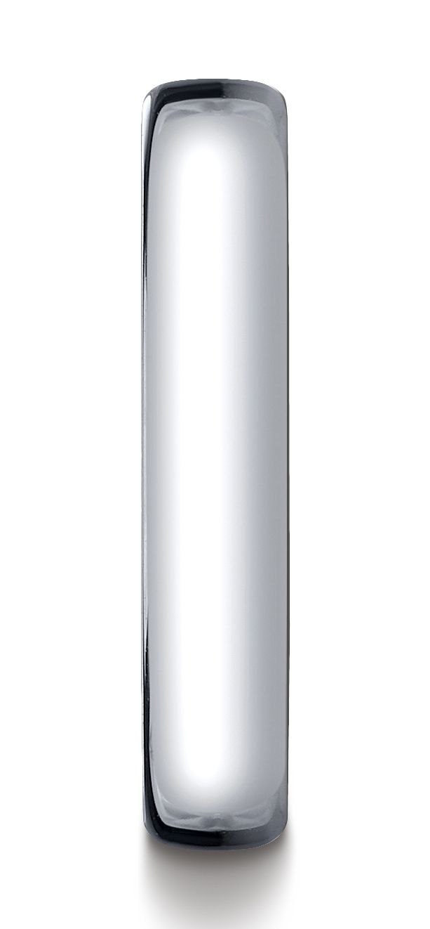 แหวนทองคำขาว 18k แบบแบน 4 มม. สวมใส่สบาย พร้อมขอบมิลเกรน