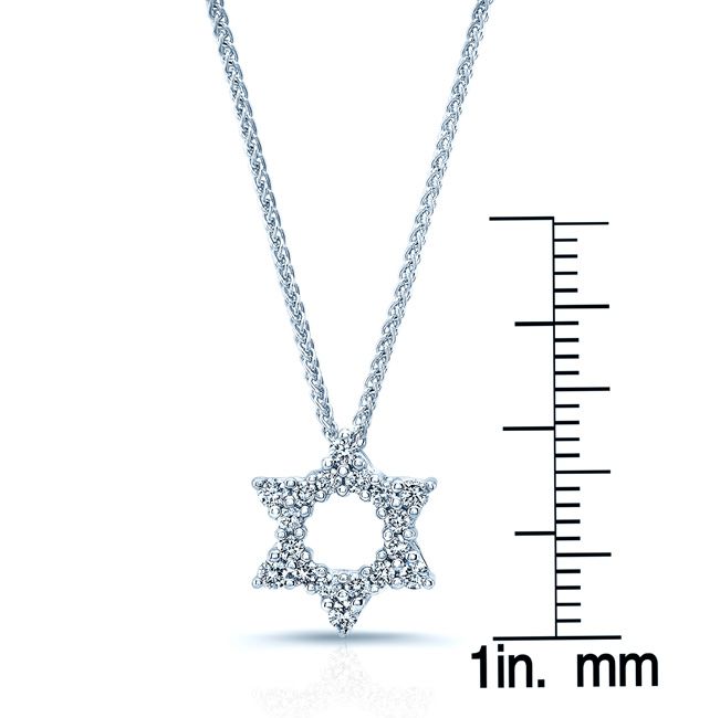 Natural Diamond Round Brilliant Pendant in 18K White Gold, 4 ct. t.w. – front view | RockHer