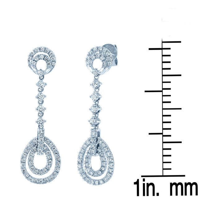 Diamond Double Door Knocker Earrings in 18K White Gold – side profile | RockHer