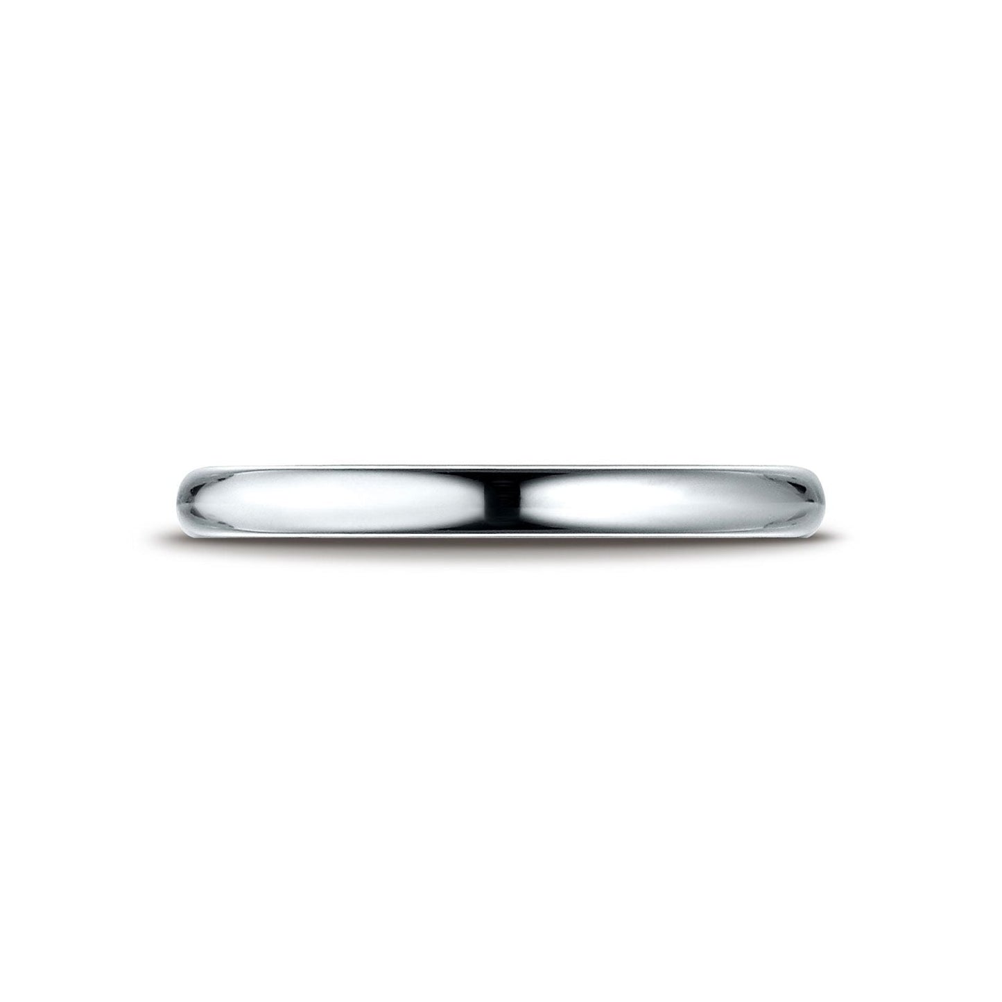 2.5mm Slightly Domed Comfort-Fit Wedding Band, in Platinum | RockHer