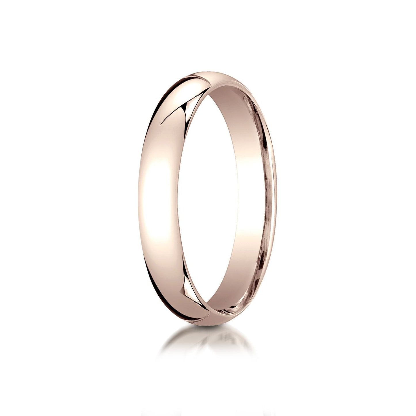 4mm Slightly Domed Comfort-Fit Wedding Band, in 14K Rose Gold | RockHer