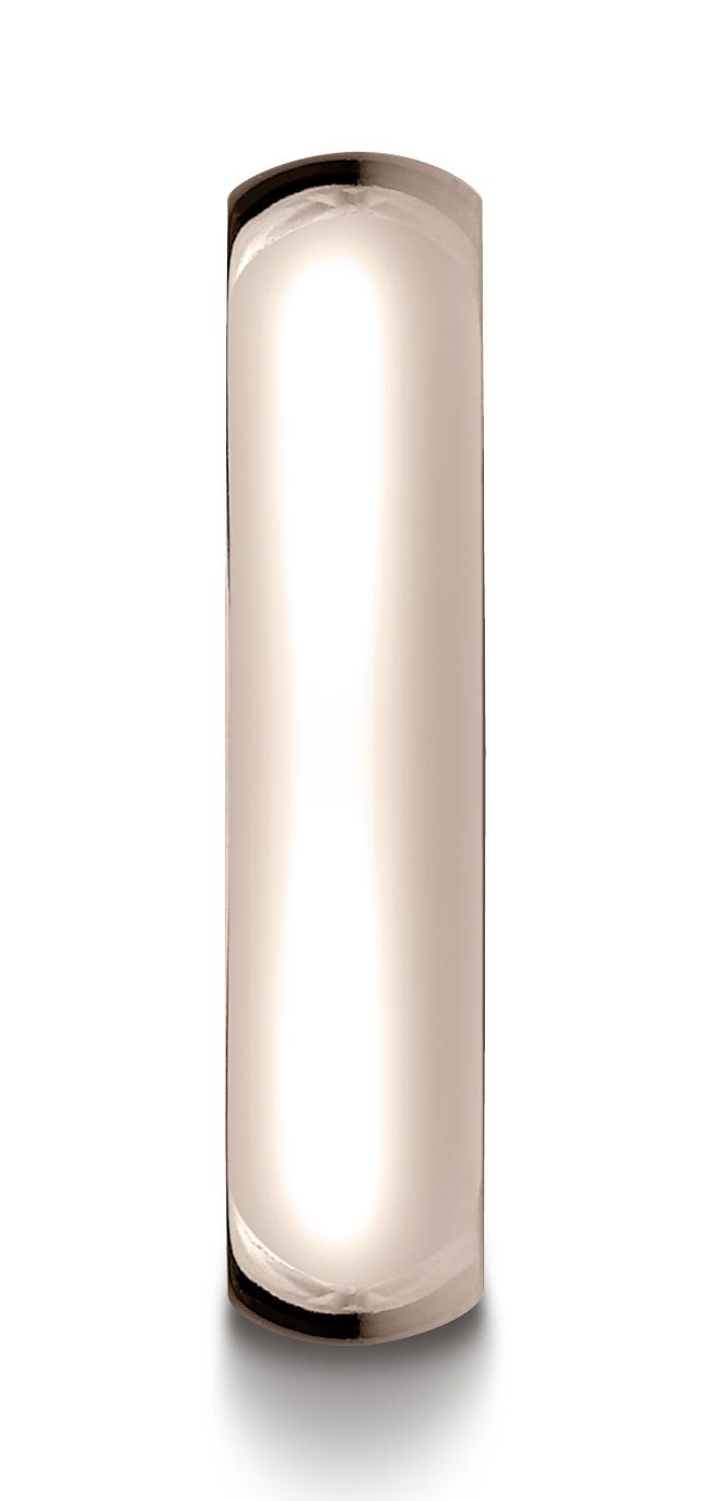 แหวนทองคำชมพู 14k ขนาด 5 มม. แบบโดมเล็ก สวมใส่สบายมาตรฐาน