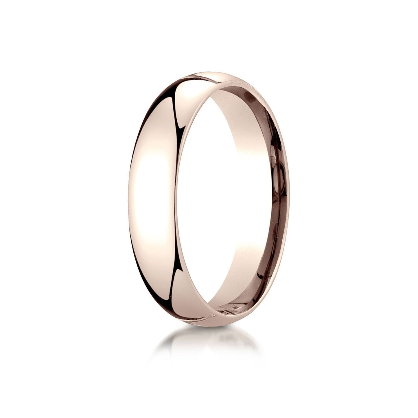 5mm Slightly Domed Comfort-Fit Wedding Band, in 14K Rose Gold | RockHer