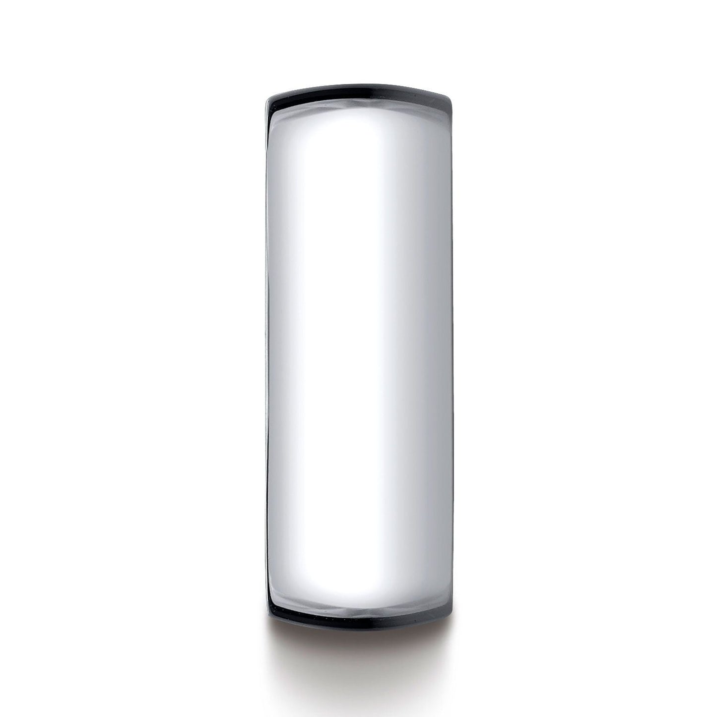 แหวนแพลทินัม 8 มม. โค้งนูนเล็กน้อย แบบมาตรฐาน ใส่สบาย