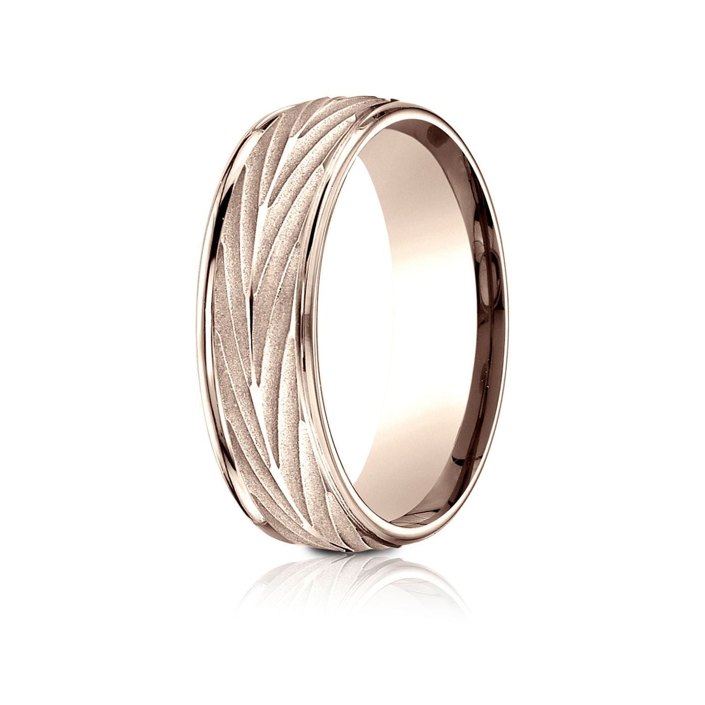 7mm Comfort-Fit Wedding Band, in 14K Rose Gold | RockHer