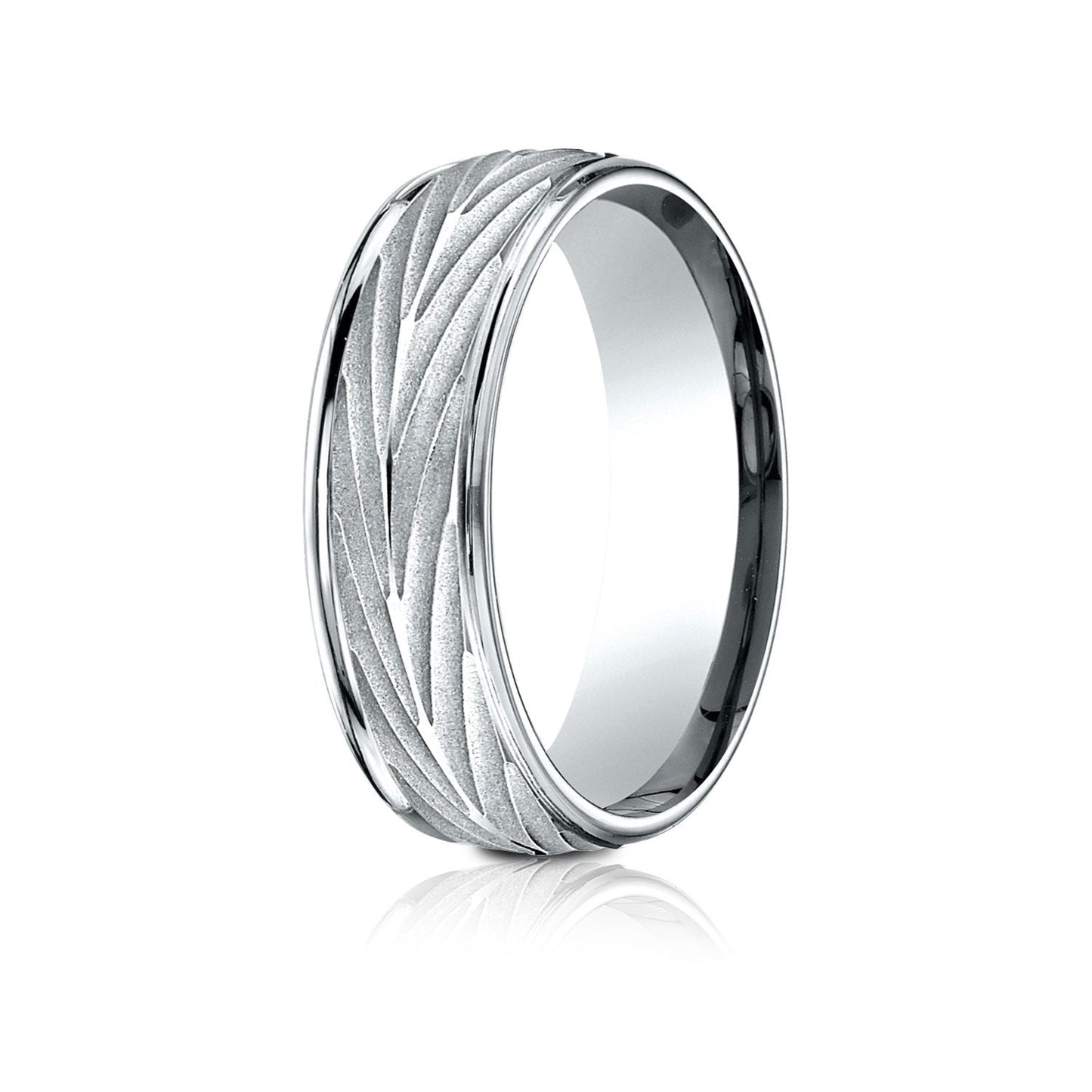 7mm Comfort-Fit Wedding Band, in 14K White Gold | RockHer