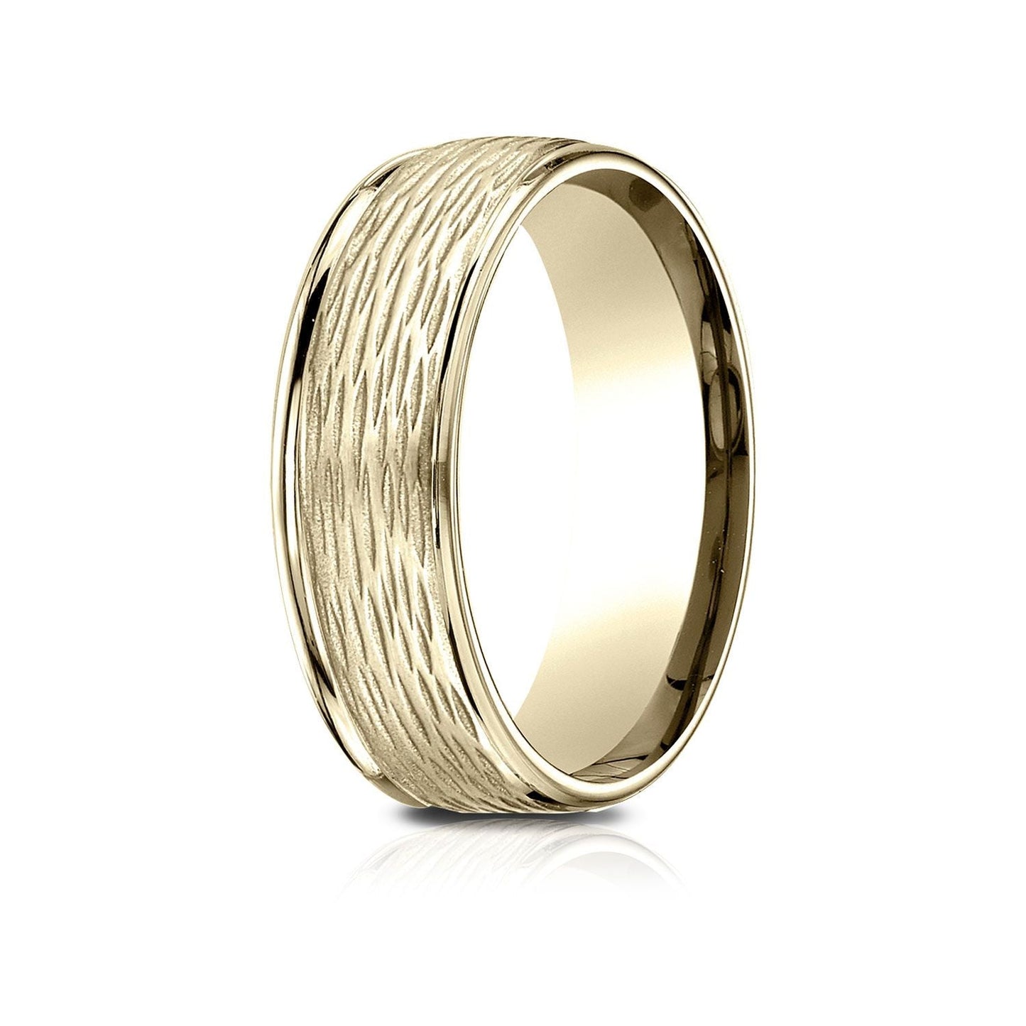 7.5mm Comfort-Fit Wedding Band, in 14K Yellow Gold | RockHer