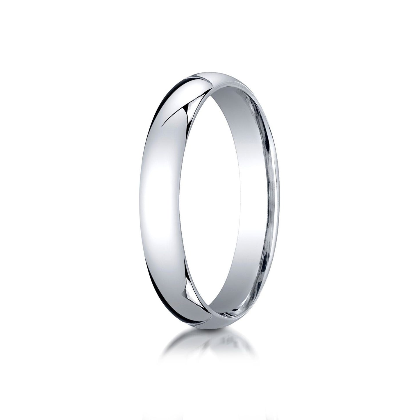 4mm Slightly Domed Super Light Comfort-Fit Wedding Band, in 14K White Gold | RockHer