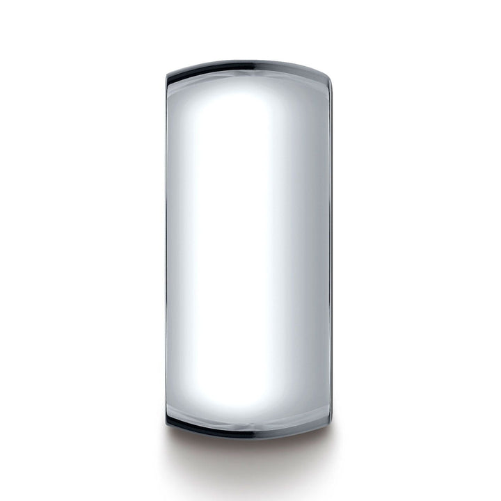 แหวนวงรีแบบดั้งเดิม 14k ทองคำเหลือง 10 มม. โค้งนูนเล็กน้อย