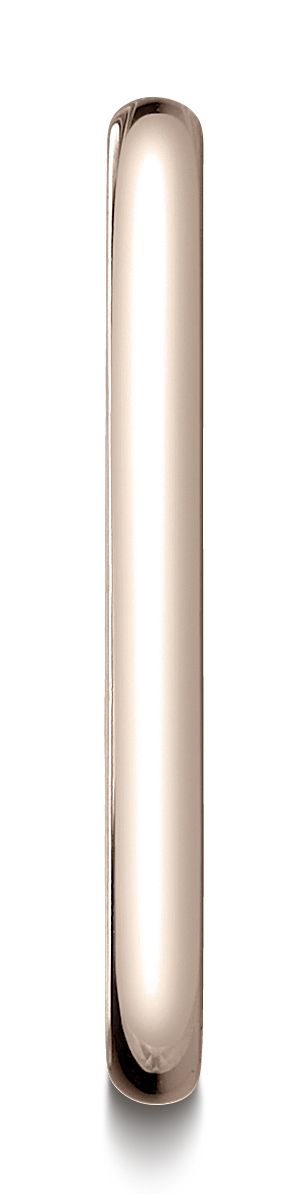 แหวนรูปไข่แบบดั้งเดิม 14k สีทองกุหลาบ ขนาด 2.0 มม. โค้งเล็กน้อย