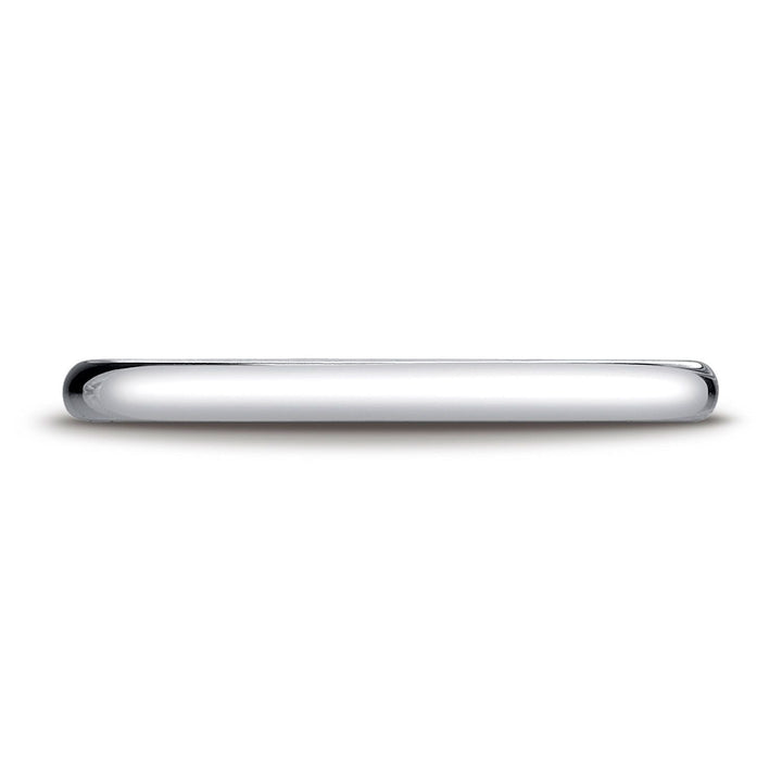 2mm Slightly Domed Traditional Oval Wedding Band, in Platinum | RockHer