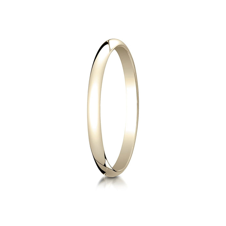 2mm Slightly Domed Traditional Oval Wedding Band, in 18K Yellow Gold | RockHer