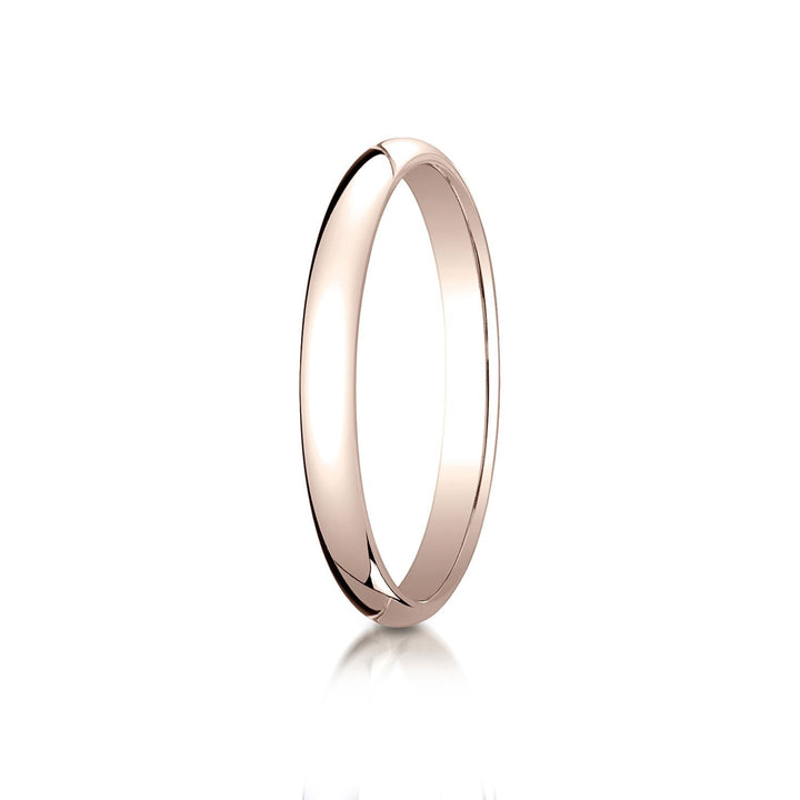 2.5mm Slightly Domed Traditional Oval Wedding Band, in 14K Rose Gold | RockHer