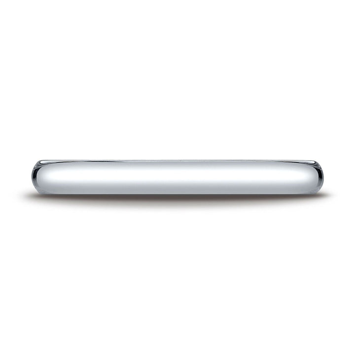 2.5mm Slightly Domed Traditional Oval Wedding Band, in Platinum | RockHer
