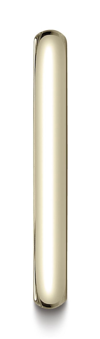 แหวนวงรีแบบดั้งเดิมทองคำเหลือง 18k หนา 2.5 มม. โค้งเล็กน้อย