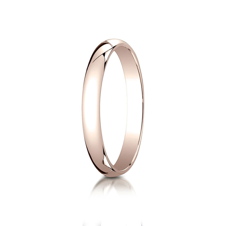 3mm Slightly Domed Traditional Oval Wedding Band, in 14K Rose Gold | RockHer