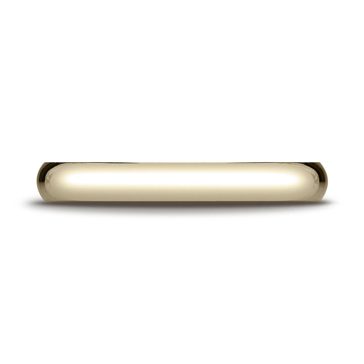 3mm Slightly Domed Traditional Oval Wedding Band, in 18K Yellow Gold | RockHer
