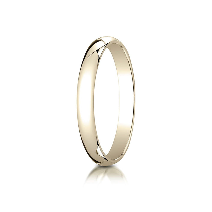 3mm Slightly Domed Traditional Oval Wedding Band, in 14K Yellow Gold | RockHer