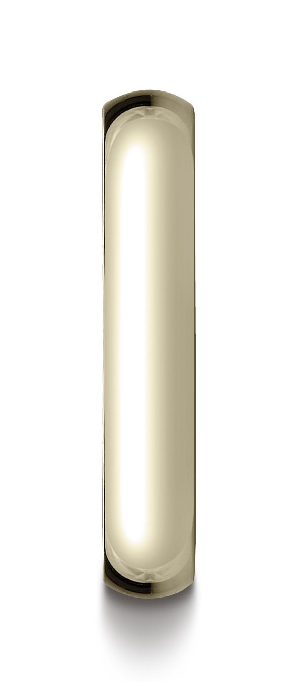 แหวนวงรีแบบดั้งเดิม 14k ทองคำเหลือง หนา 4 มม. โค้งเล็กน้อย