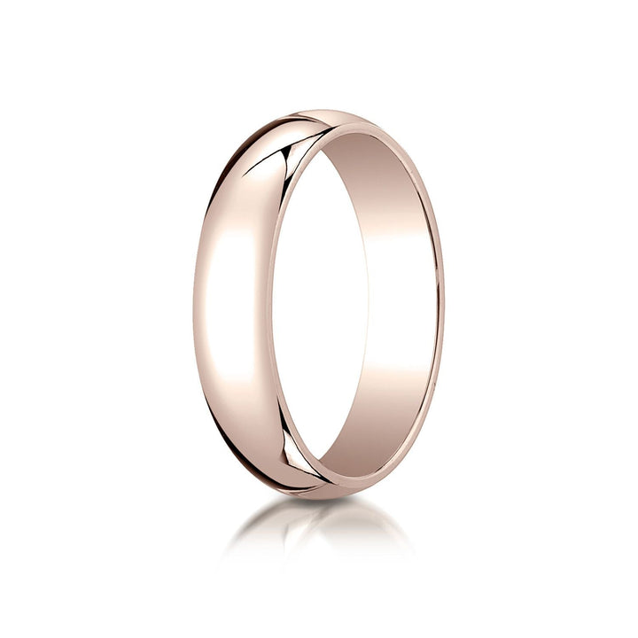 5mm Slightly Domed Traditional Oval Wedding Band, in 14K Rose Gold | RockHer
