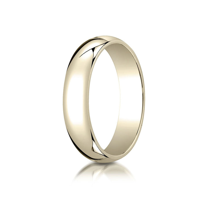 5mm Slightly Domed Traditional Oval Wedding Band, in 14K Yellow Gold | RockHer