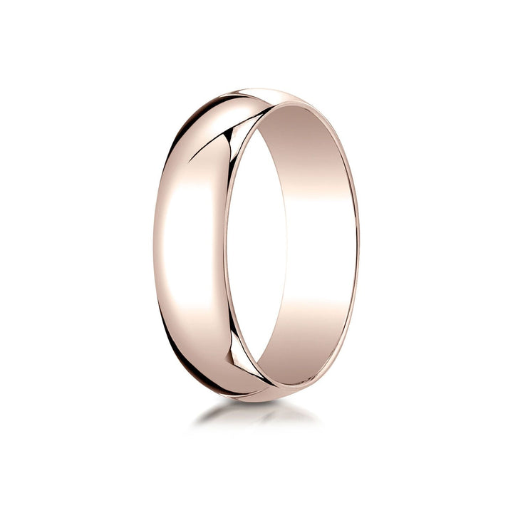 6mm Slightly Domed Traditional Oval Wedding Band, in 14K Rose Gold | RockHer