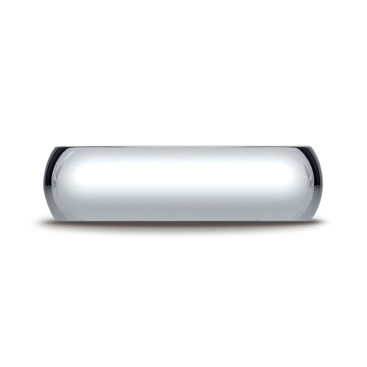 6mm Slightly Domed Traditional Oval Wedding Band, in Platinum | RockHer