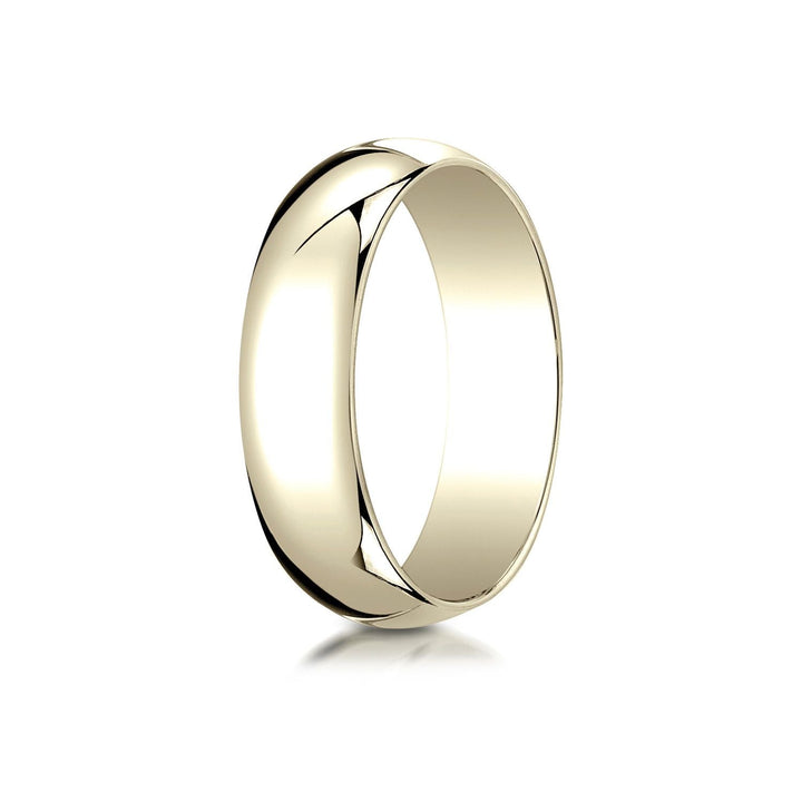 6mm Slightly Domed Traditional Oval Wedding Band, in 18K Yellow Gold | RockHer