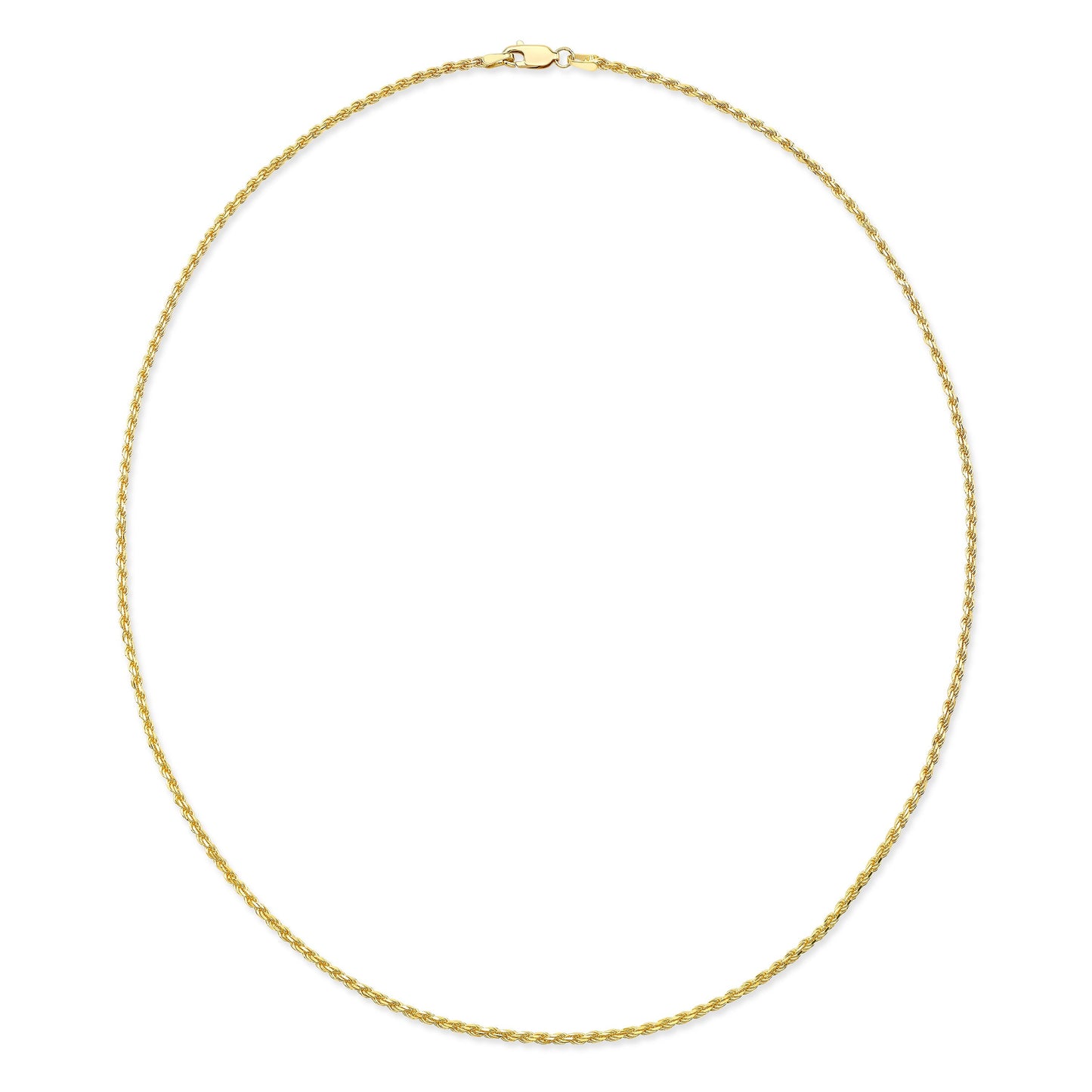 18K Yellow Gold Twisted Rope Chain Necklace – lifestyle shot | RockHer