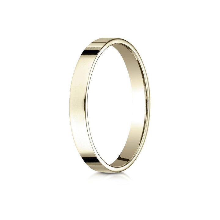 3mm Traditional Flat Wedding Band, in 14K Yellow Gold | RockHer
