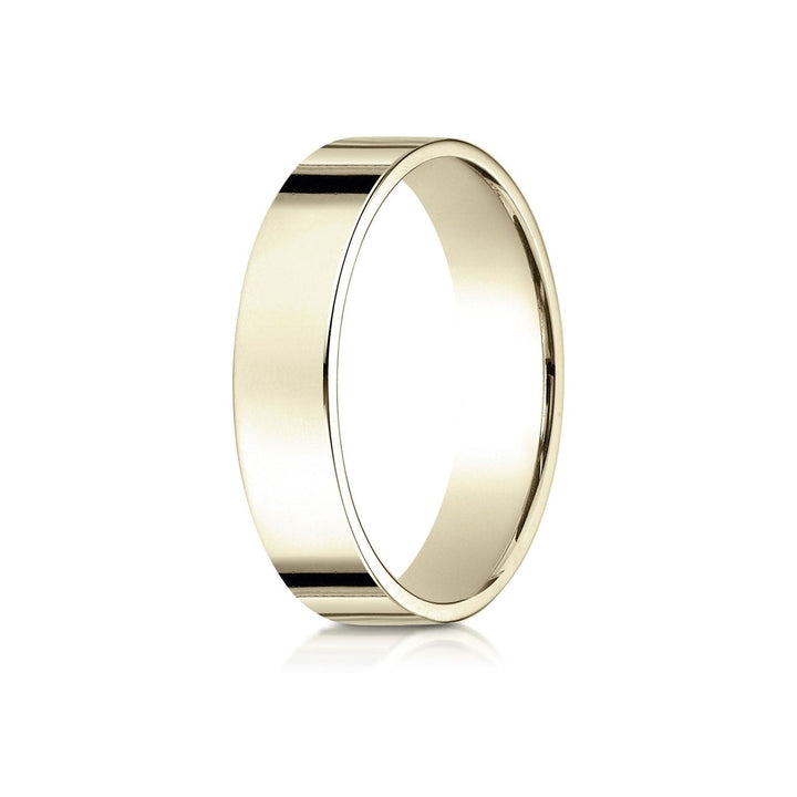 5mm Traditional Flat Wedding Band, in 14K Yellow Gold | RockHer
